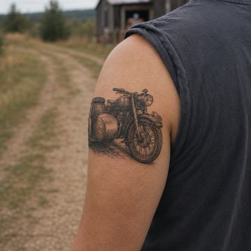 Individuální návrh tetování podle vlastního motocyklu
