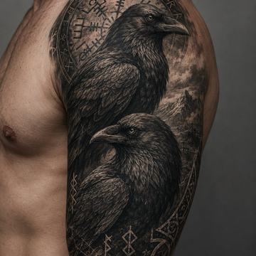 Detailní severské tetování