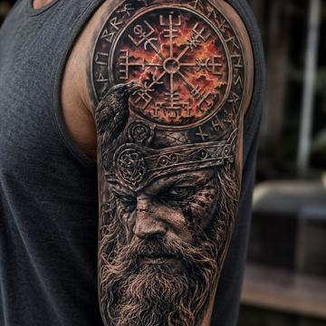 Tetování inspirované vikingskou kulturou