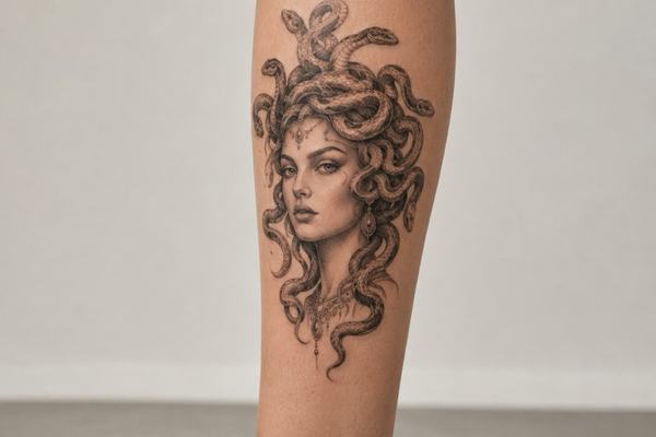 Inspirace na individuální návrh Medusa tattoo podle umístění a stylu