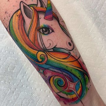 Colorful-Rainbow-Unicorn-Tattoo-Print