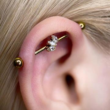 Péče o industrial piercing bez otáčení činky a zbytečného podráždění
