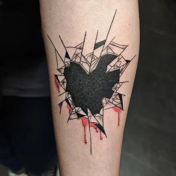 Návrh tetování srdce ve studiu VEAN TATTOO