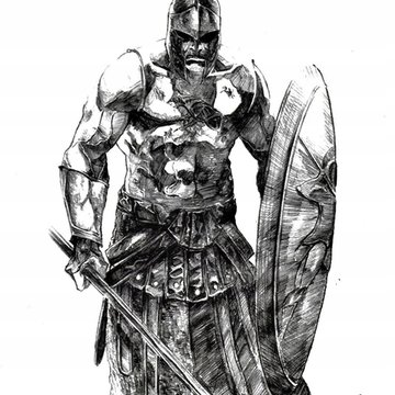 Tatuaz-tymczasowy-rycerz-GLADIATOR-wojownik-miecz-Nazwa-TATTOOLAND