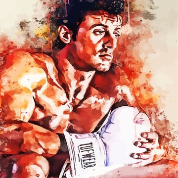 rocky-balboa-Boxer-Art-paint-by-numbers